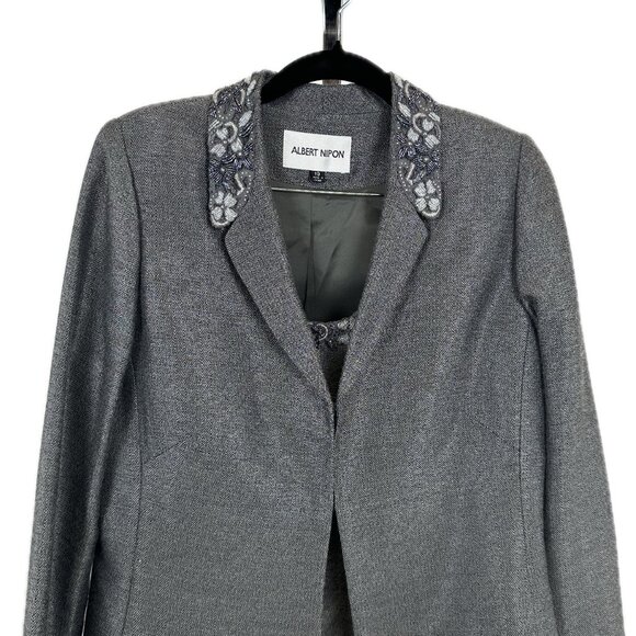 Gorgeous Albert Nipon 3 Piece Evening Suit with Beaded Embelisments- Size 10 - Picture 2 of 5